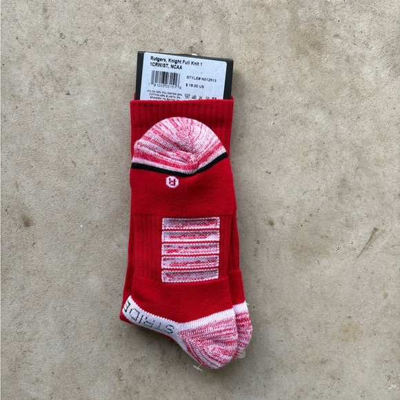 Rutgers Scarlet Knights red socks - Picture 2 of 4